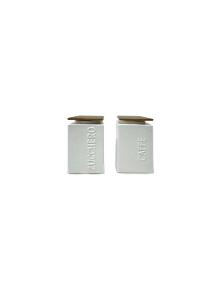 COPPIA BARATTOLI 82164 CERAMICA CAFFE/ZUCCHERO