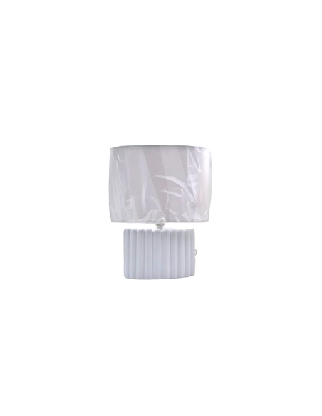LAMPADA TAVOLO L2253 CERAMICA BIANCO 25X12CM