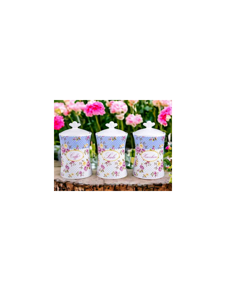 TRIS BARATTOLI 82265 ROMANTIC ROSE CERAMICA