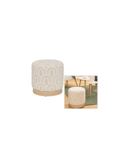 POUF 207318A COPAS 38CM MDF/LEGNO BIANCO