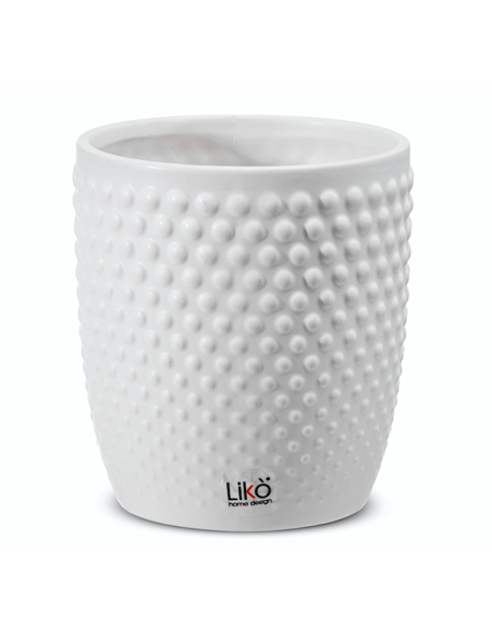 VASO CR185/13W CASPO'YORK 13X14CM BIANCO