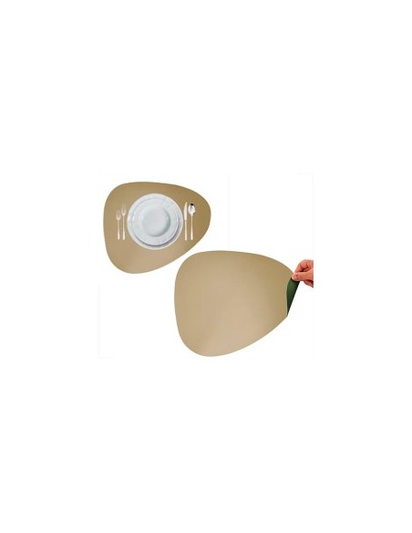 TOVAGLIETTA 956315 SIMILPELLE VERDE/TORTORA 45X37CM