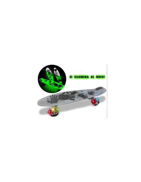 TEOSPORT - SKATEBOARD PORTATA 100KG GLOW IN THE DARK
