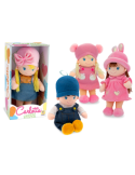 CARLOTTA - BAMBOLA PEZZA CON CAPPELLO 35CM ASSORTITO