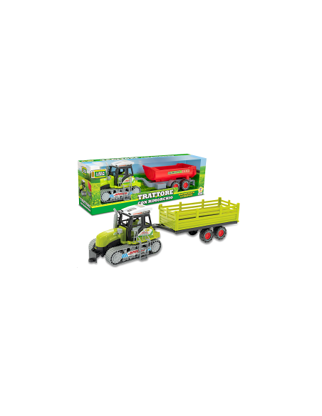 LINEA VERDE 68979 TRATTORE CON RIMORCHIO ASSORTITO A FRIZIONE