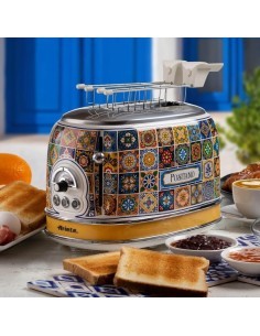 Ariete, Tostapane Positano, 810W, 2 fette, defrost, espulsione automatica, raccogli briciole, stile mediterraneo