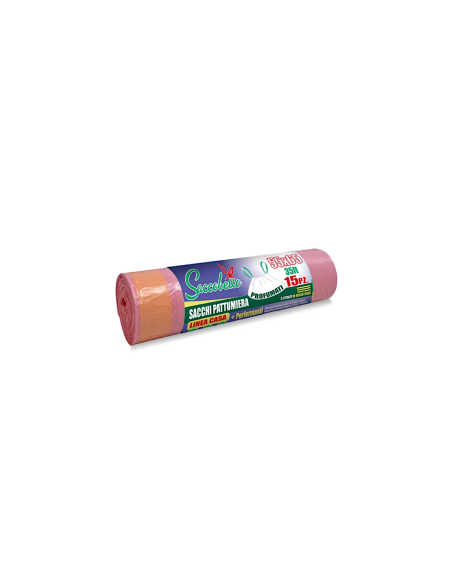 CONF 15 SACCHI PATT ROSA 35LT 55X65 PROFUMATI