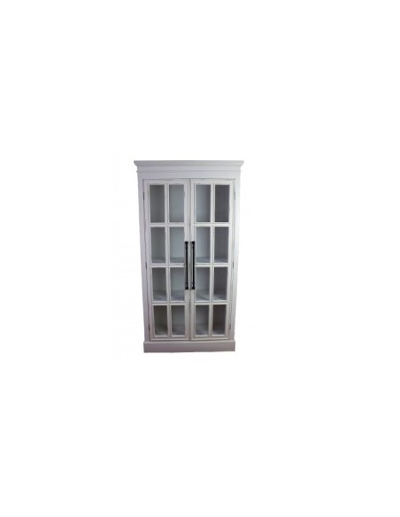 VETRINA 106610 LEGNO 2ANTE 82X35X158CM BIANCO