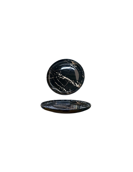 MARBLE NERO PIATTO PIANO 27CM