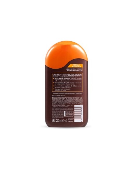 Bilboa - Latte Solare Protettivo Viso e Corpo SPF 30 con Vitamina C - Ideale per Pelli Sensibili - Flacone da 200 ml