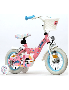 Bici Jade 12 pollici, con rotelline stabilizzatrici, telaio acciaio, ruote a raggi, bici bambina,  bici sicura, colorata