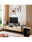 Pannello decorativo da parete Colva, legno chiaro rovere, 240x60 cm, moderno, design verticale, marca Atmosphera