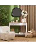 Pannello decorativo da parete Colva, legno chiaro rovere, 240x60 cm, moderno, design verticale, marca Atmosphera