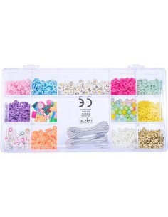 Crea Perline, perline Heishi, perline ABC, bracciali, collane, decorazioni, bambini 6+