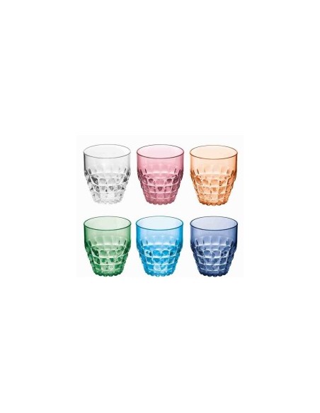 SET 6 TUMBLER BASSI TIFFANY COLORI ASSORTITI