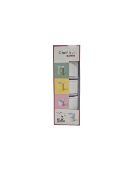 CHEF LINE SET 3 BARATTOLI BIANCO