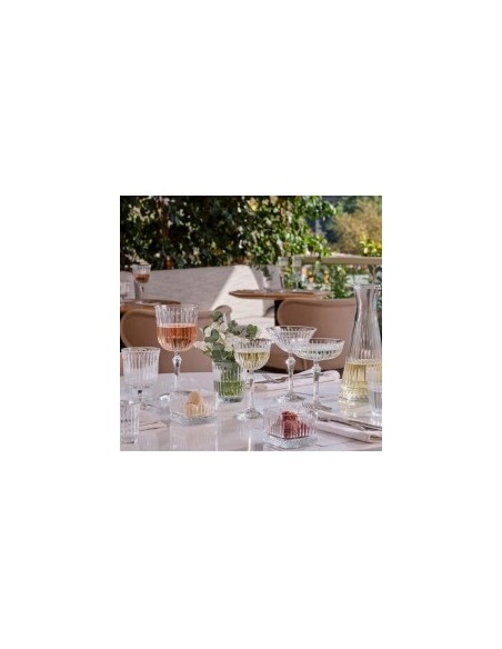 Set 4 calici vino 170 ml, vetro, stelo basso, scanalati, Joy Pasabahce, eleganti e resistenti