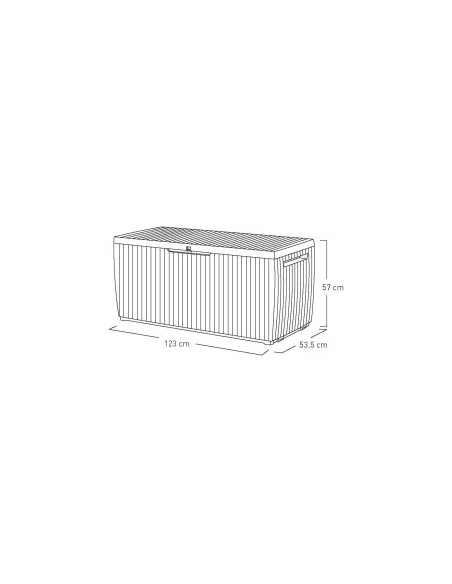 BAULE CONTENITORE SPRINGWOOD MARRONE 123X53X57CM