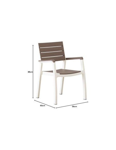 POLTRONA HARMONY BIANCO/CAPPUCCINO