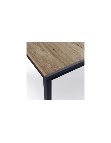 TAVOLO PORTO STRUTTURA GRAFITE 200X95X75CM EFFETTO LEGNO