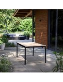 TAVOLO PORTO STRUTTURA GRAFITE 200X95X75CM EFFETTO LEGNO