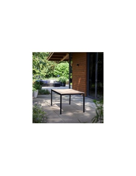 TAVOLO PORTO STRUTTURA GRAFITE 200X95X75CM EFFETTO LEGNO