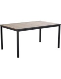 TAVOLO PORTO STRUTTURA GRAFITE 200X95X75CM EFFETTO LEGNO