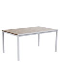 TAVOLO PORTO STRUTTURA BIANCA 160X95X75CM EFFETTO LEGNO