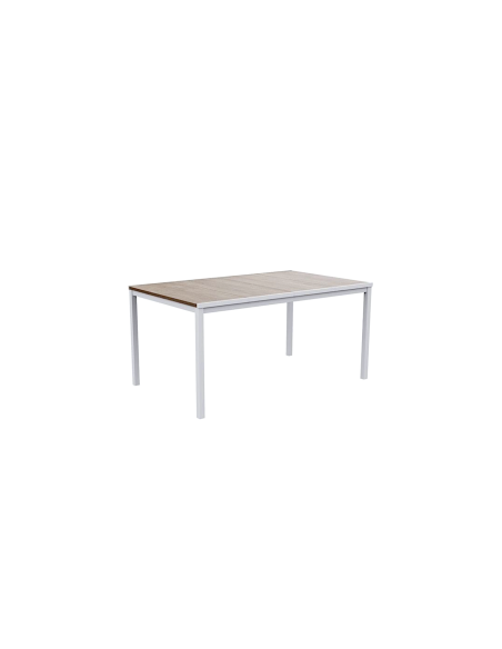 TAVOLO PORTO STRUTTURA BIANCA 160X95X75CM EFFETTO LEGNO