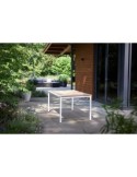 TAVOLO PORTO STRUTTURA BIANCA 160X95X75CM EFFETTO LEGNO