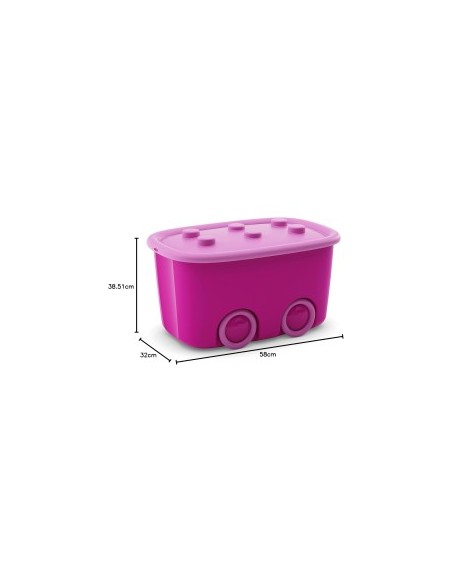 CONTENITORE FUNNY BOX ROSA 58X38,5X32CM