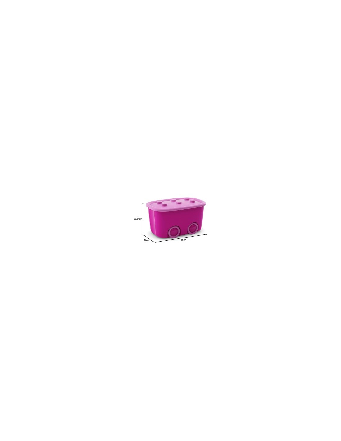 CONTENITORE FUNNY BOX ROSA 58X38,5X32CM