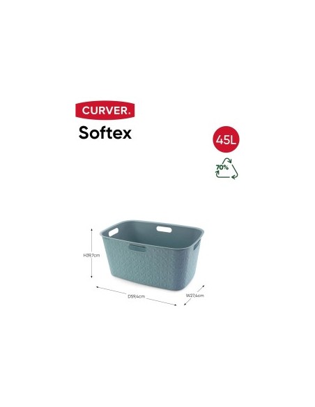 CESTA PORTABIANCHERIA 258702 VERDE 45LT 40X60X28CM