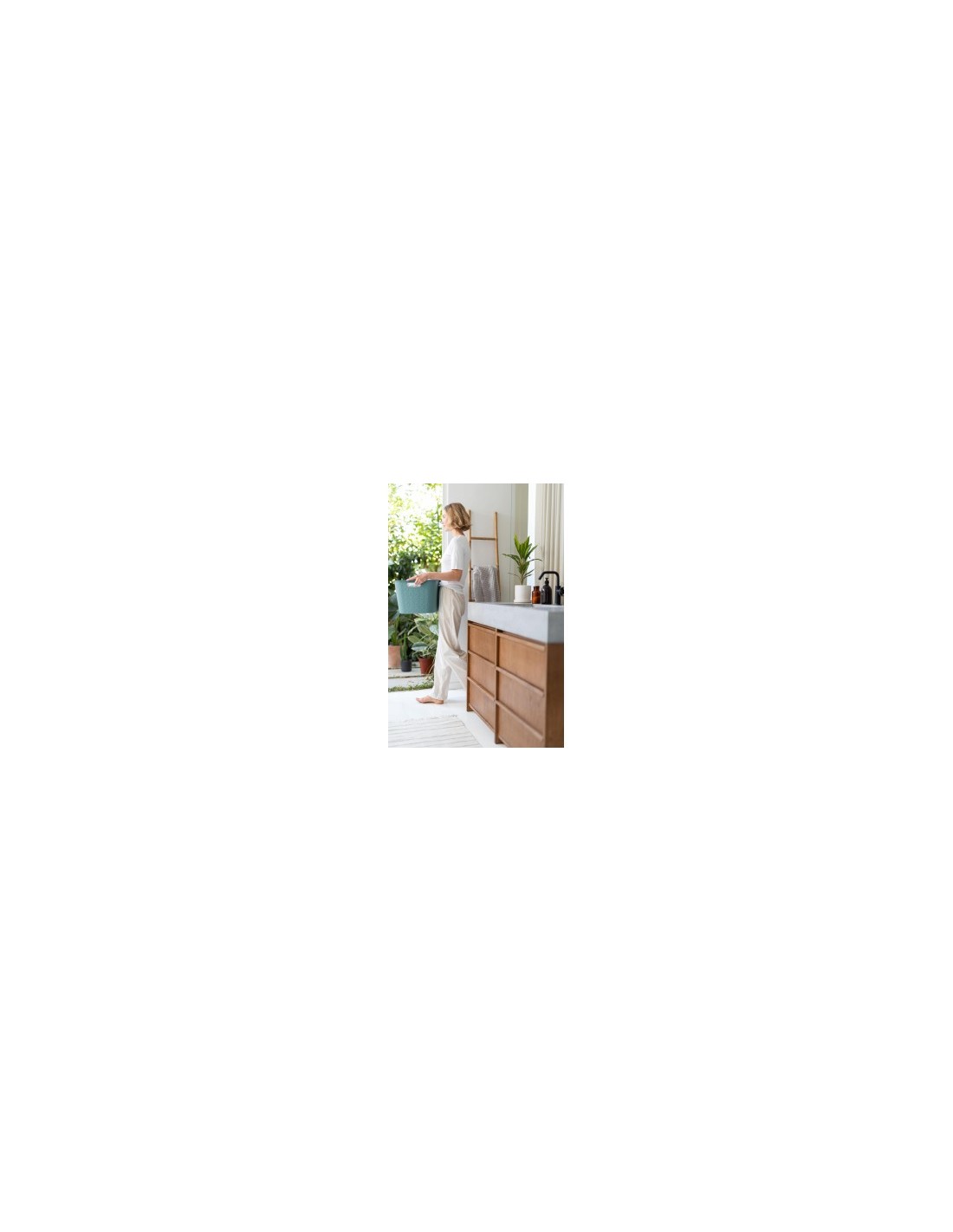 CESTA PORTABIANCHERIA 258702 VERDE 45LT 40X60X28CM