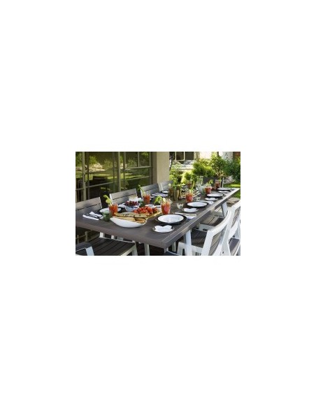 TAVOLO HARMONY ANTRACITE/BIANCO 162/241X100CM ALLUNGABILE