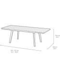 TAVOLO HARMONY ANTRACITE/BIANCO 162/241X100CM ALLUNGABILE