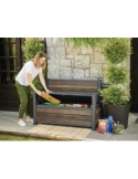 PANCHINA CONTENITORE RESINA 132X61X89CM RESINA