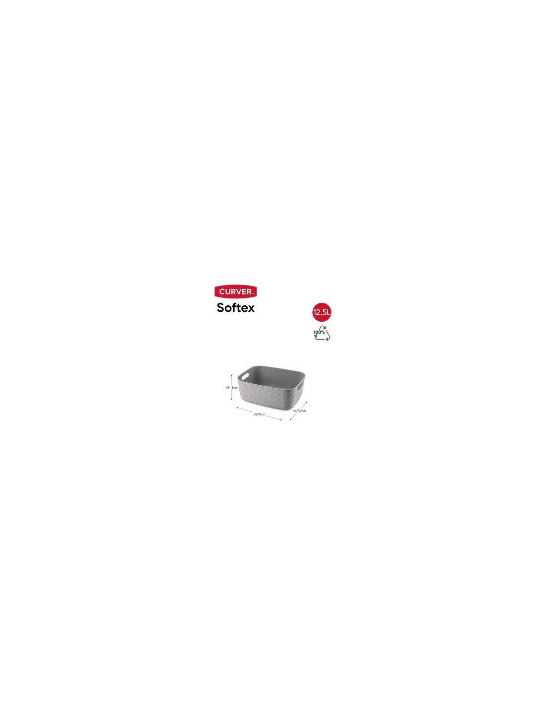 CESTINO 258715 TORTORA 12,5LT 38X29X15CM