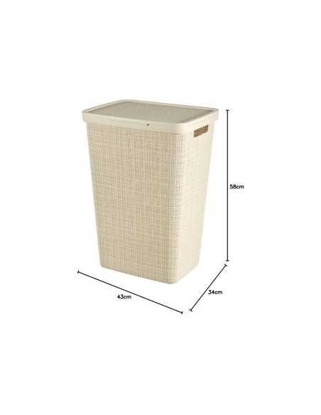 PORTABIANCHERIA JUTA 58LT BIANCO CON COPERCHIO