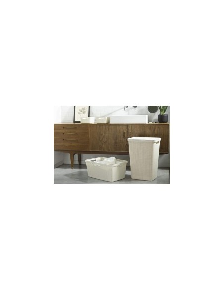 PORTABIANCHERIA JUTA 58LT BIANCO CON COPERCHIO