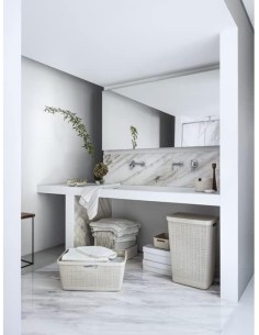 CESTA PORTABIANCHERIA JUTA 46LT BIANCO