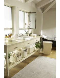 CESTA PORTABIANCHERIA JUTA 46LT BIANCO