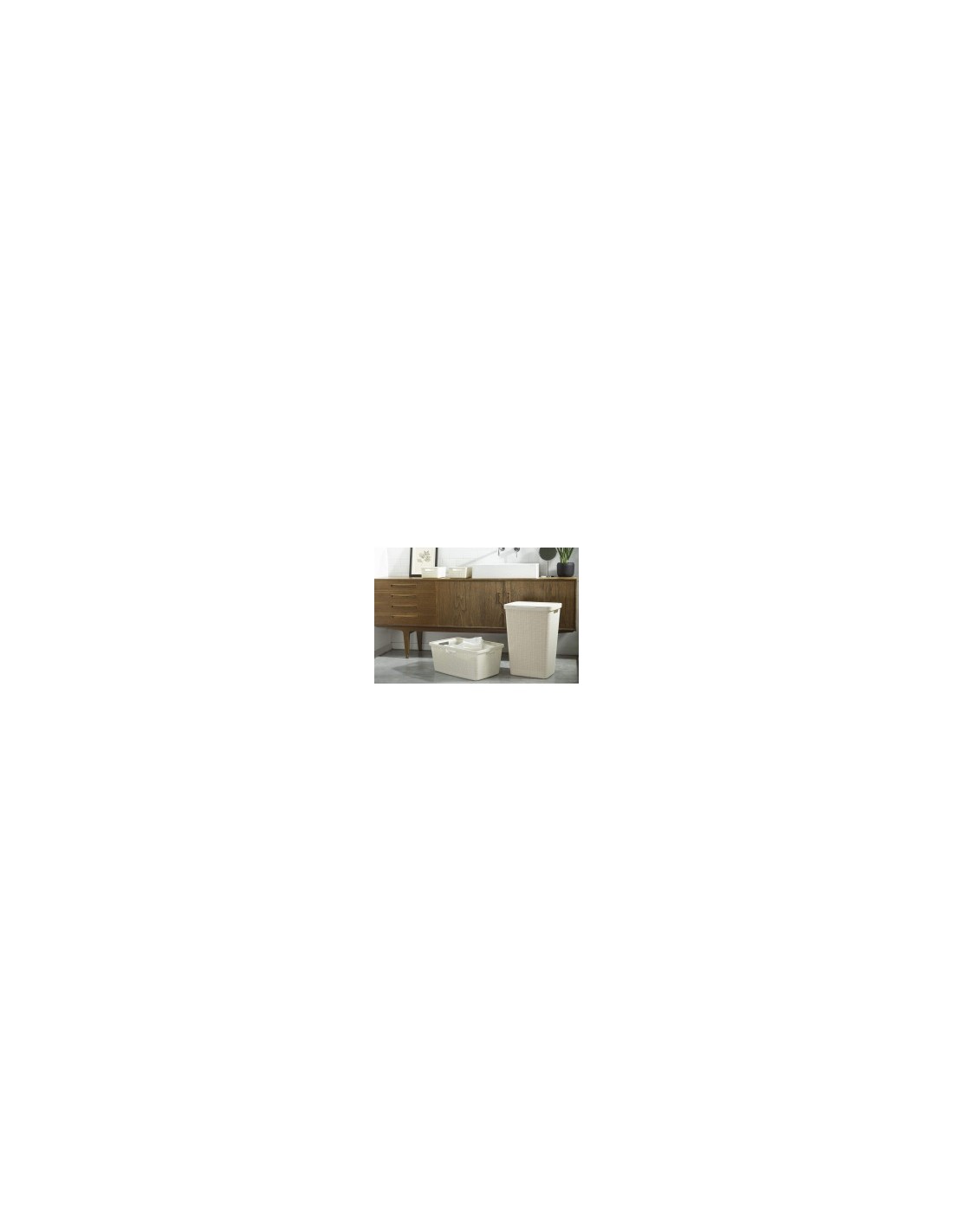 CESTA PORTABIANCHERIA JUTA 46LT BIANCO