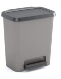 PATTUMIERA A PEDALE 25LT GRIGIA COMPATTA
