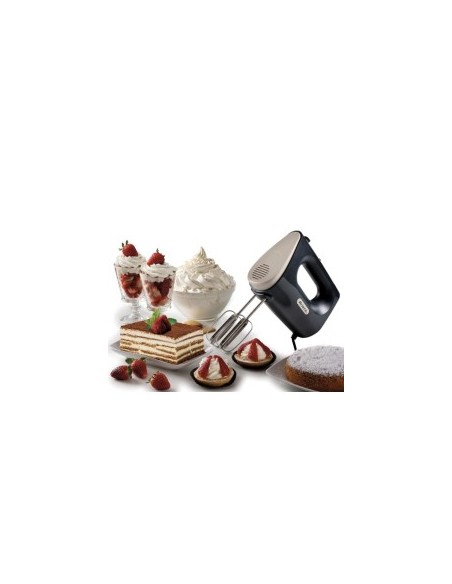 Sbattitore elettrico 450W, 5 velocità + Turbo, 2 fruste per impastare e montare, Dark & Sahara Grey