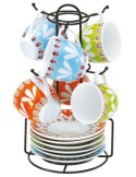 GRACE4 SET 6TZ CAFFE 25568 CON PIATTO E APPENDINO