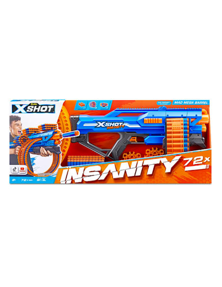 X-SHOT ZUR3609 INSANITY MEGA BARREL 72 DARDI