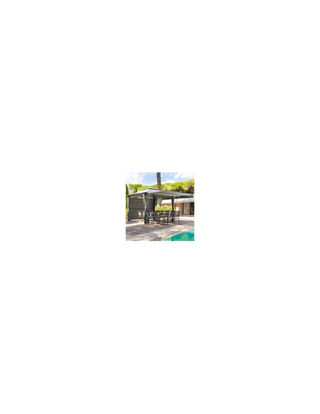 GAZEBO 149709 AMALYA 3X3 ARDESIA su TreG Ingrosso