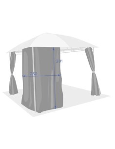 TELO GAZEBO 171409 SAWARA ECRU'300X300CM su TreG Ingrosso