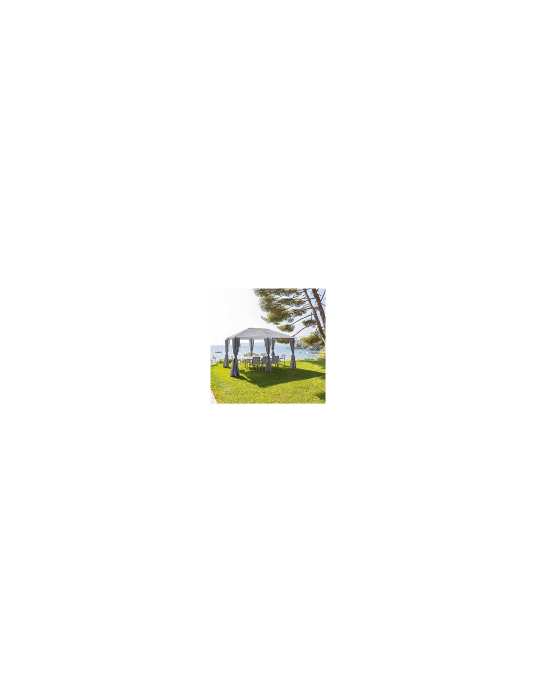 GAZEBO 123960 SANTORINI 4X3 ARDESIA su TreG Ingrosso